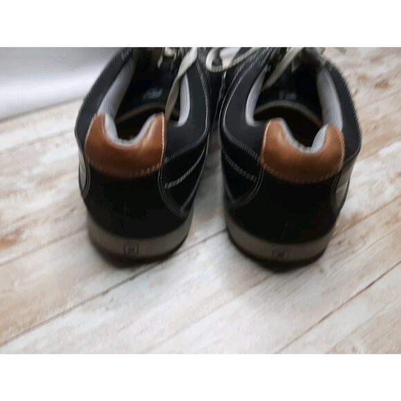 FOOTJOY GOLF CONTOUR CASUAL Mens 11M Black Leather Lace Up Spikeless Shoes 54244 main image 4